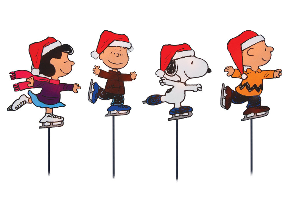 Product Works Snoopy And Peanuts Ice Skating Christmas